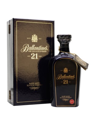 Ballantine's 21 Year Old / Blue Ceramic Decanter