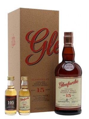 Glenfarclas 15 Year Old / Set with 105 & 25 Year Old Minis