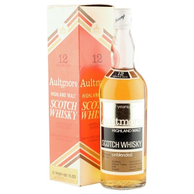Aultmore 12 Year Old, John & Robert Harvey Unblended Seventies Bottling with Box