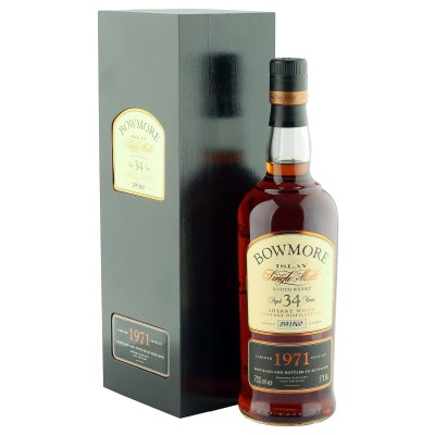 Bowmore 1971 34 Year Old Sherry Wood Vintage with Presentation Case