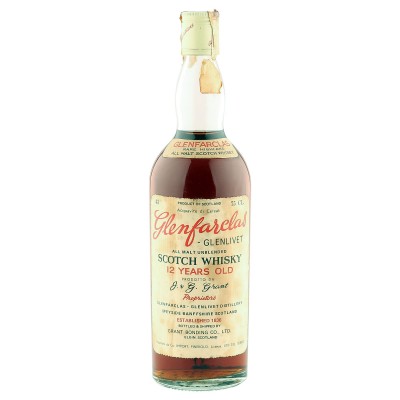 Glenfarclas 12 Year Old, Grant Bonding Co. Seventies Pinerolo Import