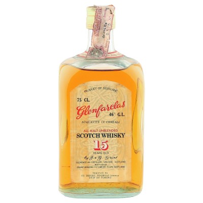 Glenfarclas 15 Year Old, Grant Bonding Co. Seventies Pinerolo Import