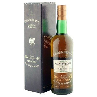 Glenury Royal 1966 24 Year Old, Cadenhead's 1990 Bottling with Box
