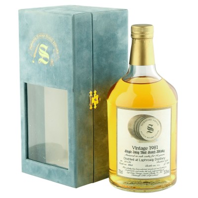 Laphroaig 1981 14 Year Old, Signatory Vintage 1995 Bottling with Case