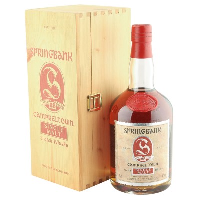 Springbank 25 Year Old, Nighties Bottling with Wooden Box