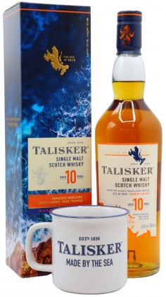 Talisker Branded Mug & Single Malt 10 year old