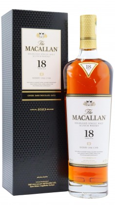 Macallan Sherry Oak Highland Single Malt 2023 Release 18 year old