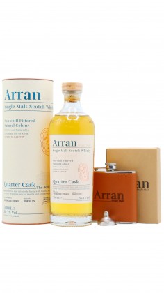 Arran Branded Hip Flask & Quarter Cask