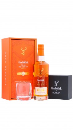 Glenfiddich Norlan Crystal Glass & Gran Reserva Rum Cask Finis 21 year old