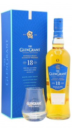 Glen Grant Spey Tasting Glass & SIngle Malt Scotch 18 year old