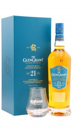 Glen Grant Spey Tasting Glass & Single Malt Scotch 21 year old