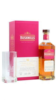 Bushmills Highball Glass & Irish Single Malt 16 year old