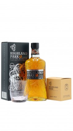 Highland Park Glass & Single Malt Scotch 12 year old
