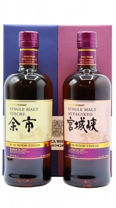 Nikka Yoichi & Miyagikyo Rum Finish Twin Pack