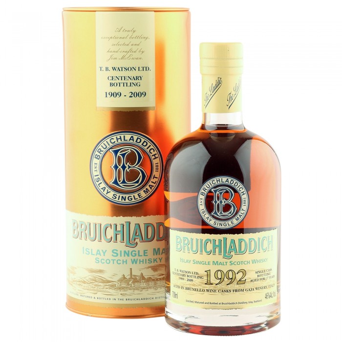 Bruichladdich 1992 17 Year Old, TB Watson 2009 Centenary with Tin