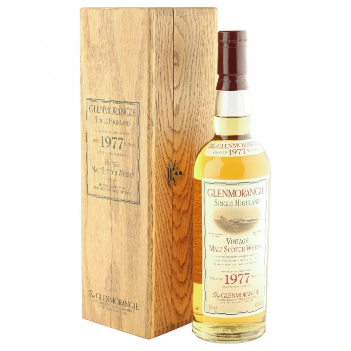 Glenmorangie 1977 21 Year Old, 1998 Bottling with Wooden Case