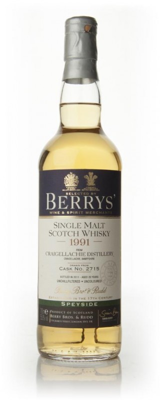 Craigellachie 20 Year Old 1991 Berry Bros. & Rudd