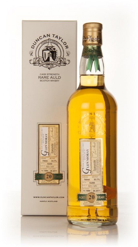Glen Moray 20 Year Old 1990 Rare Auld Duncan Taylor - water damag