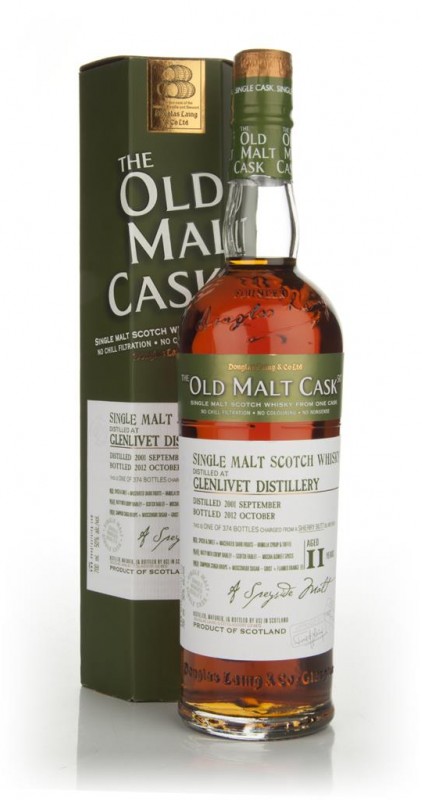 Glenlivet 11 Years Old 2001 Cask 9210 Old Malt Cask (Douglas Laing