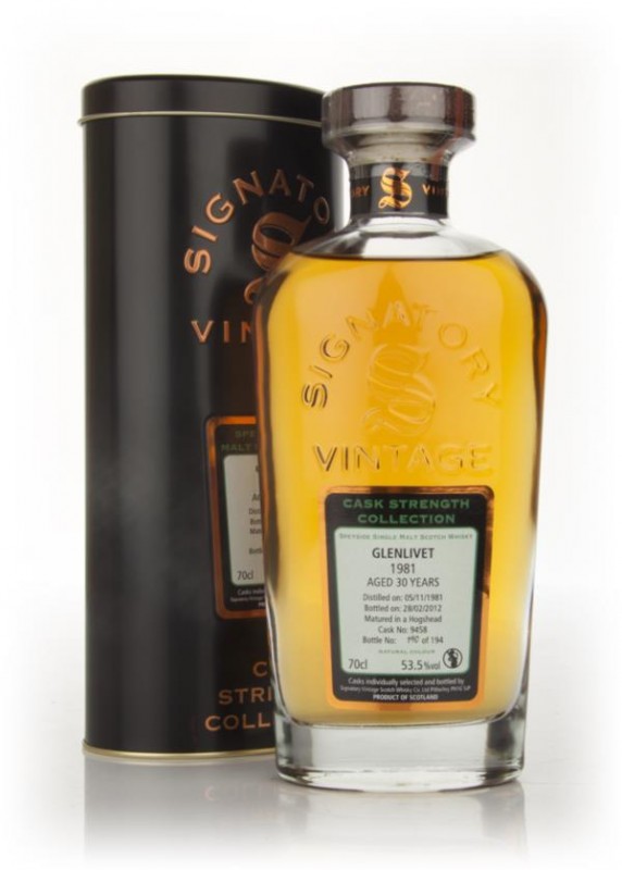 Glenlivet 30 Year Old 1981 Cask 9640 Cask Strength Collection Signatory