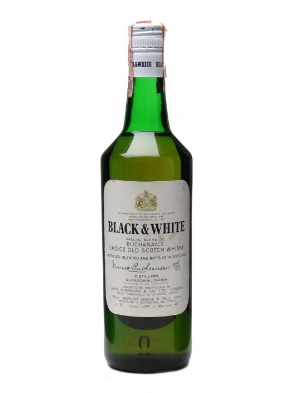 Black & White Bottled 1980s Green Bottle