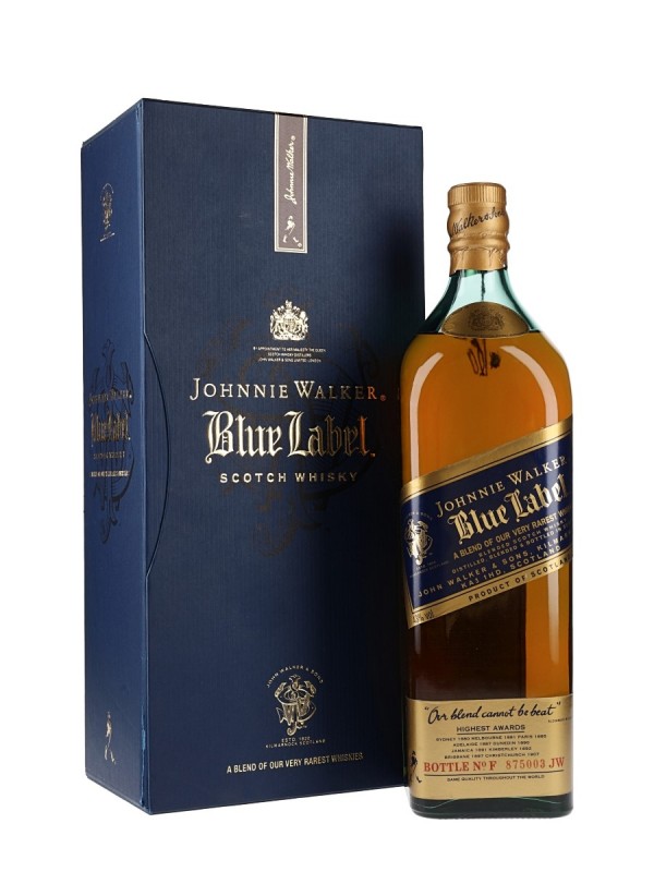 Johnnie Walker Blue Label Old Presentation Litre Bottle