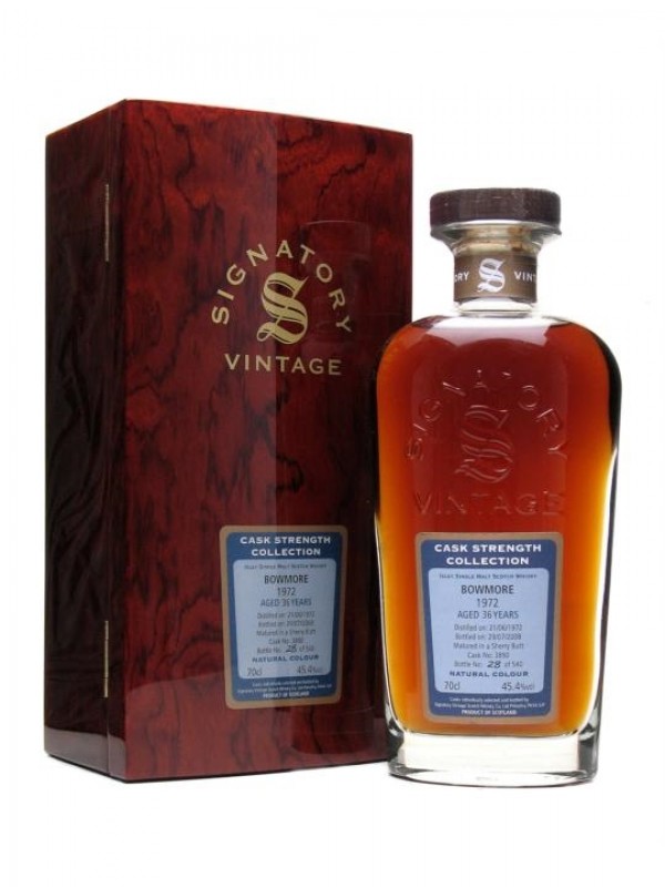 Bowmore 1972 36 Year Old Rare Reserve Sherry Butt Signatory Cask Strength Collection