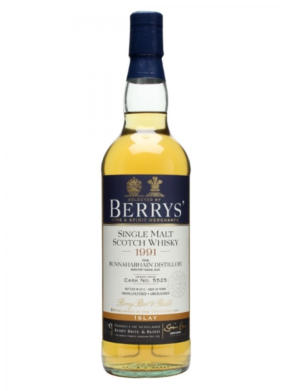 Bunnahabhain 1991 20 Year Old Cask #5525 Berry Bros & rudd