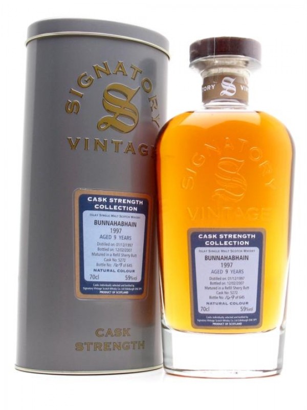 Bunnahabhain 1997 9 Year Old Sherry Butt Signatory Cask Strength Collection