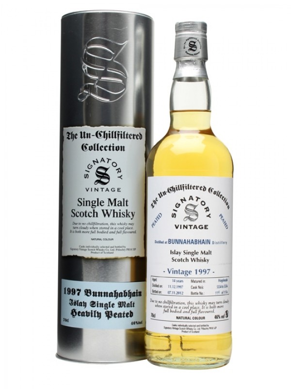 Bunnahabhain 1997 14 Year Old Cask #5554-6 Peated Signatory Un-Chillfiltered Collection