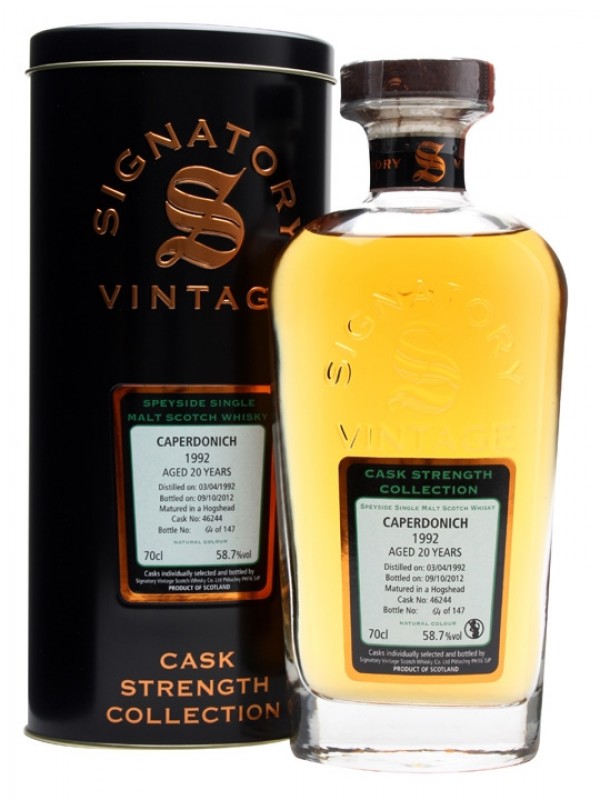 Caperdonich 1992 20 Year Old Cask #46244 Signatory Cask Strength Collection