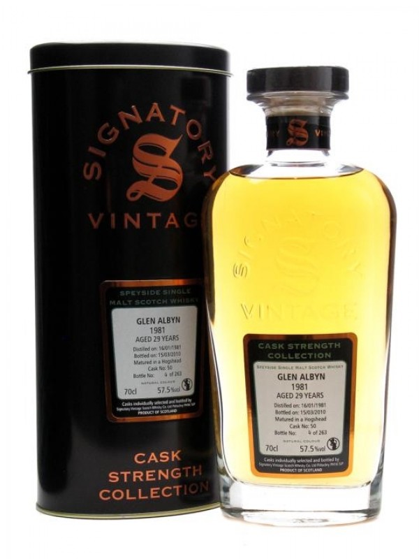 Glen Albyn 1981 29 Year Old Cask #50 Signatory Cask Strength Collection