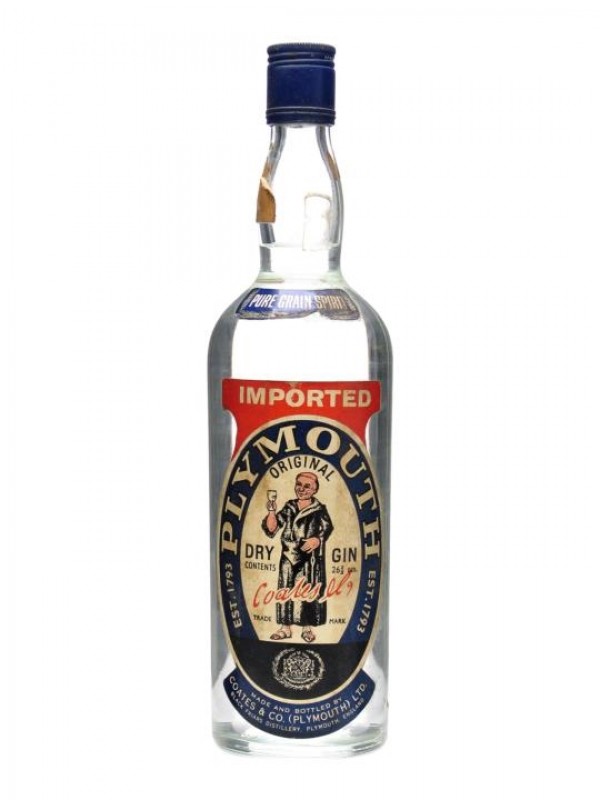 Plymouth Gin Imported Bottled 1960s