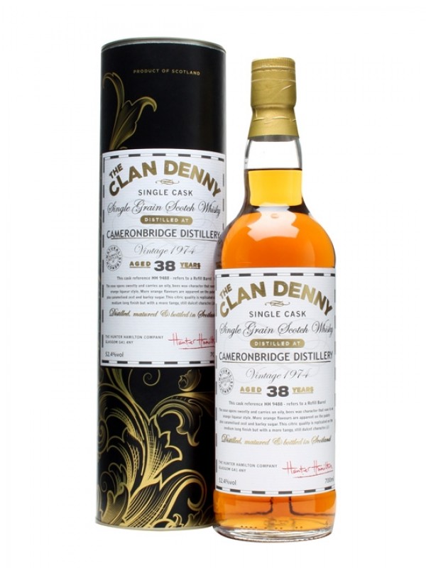 Cameronbridge 1974 38 Year Old Cask #HH9488 Clan Denny