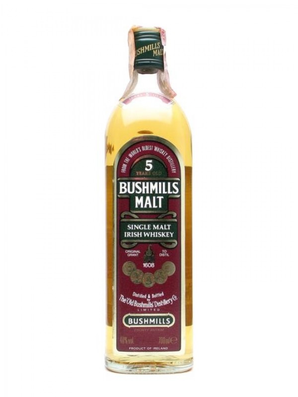 Bushmills 5 Year Old Bottled 1990's