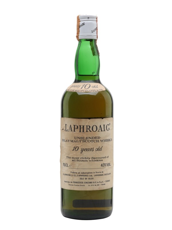 Laphroaig 10 Year Old Unblended Bottled 1980s Cinzano