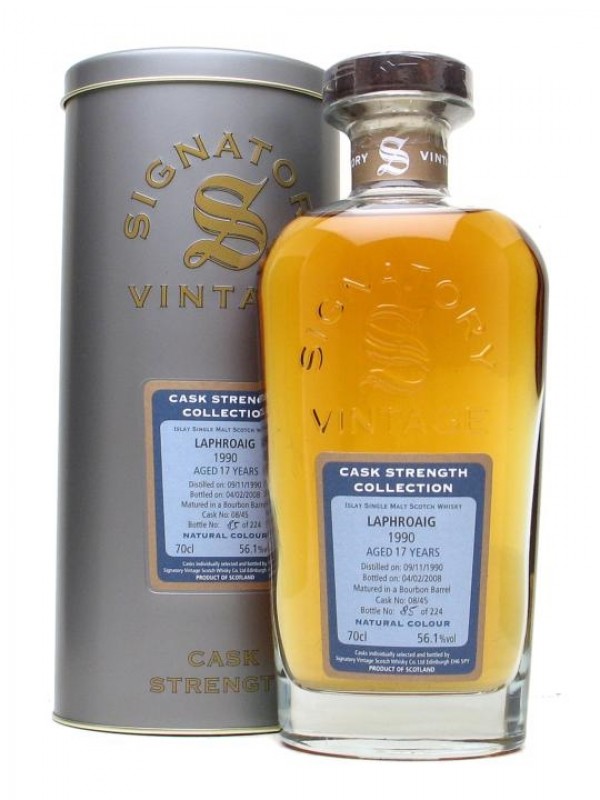 Laphroaig 1990 17 Year Old Signatory Cask Strength Collection