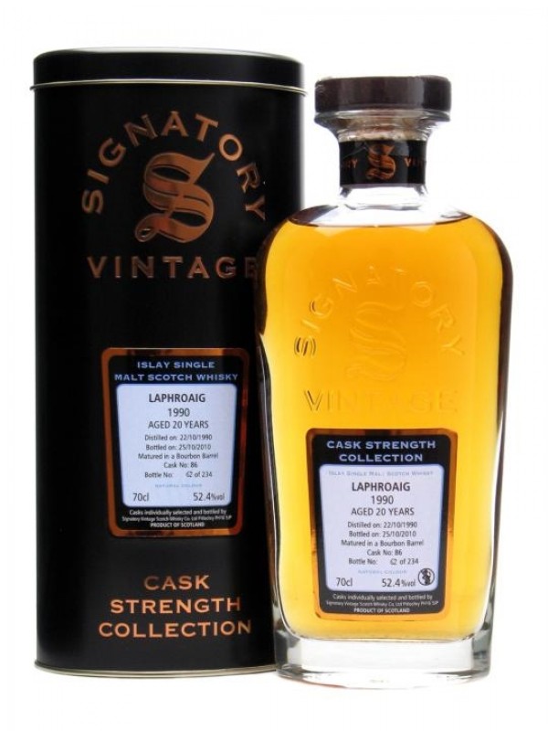 Laphroaig 1990 20 Year Old Cask #86 Signatory Cask Strength Collection