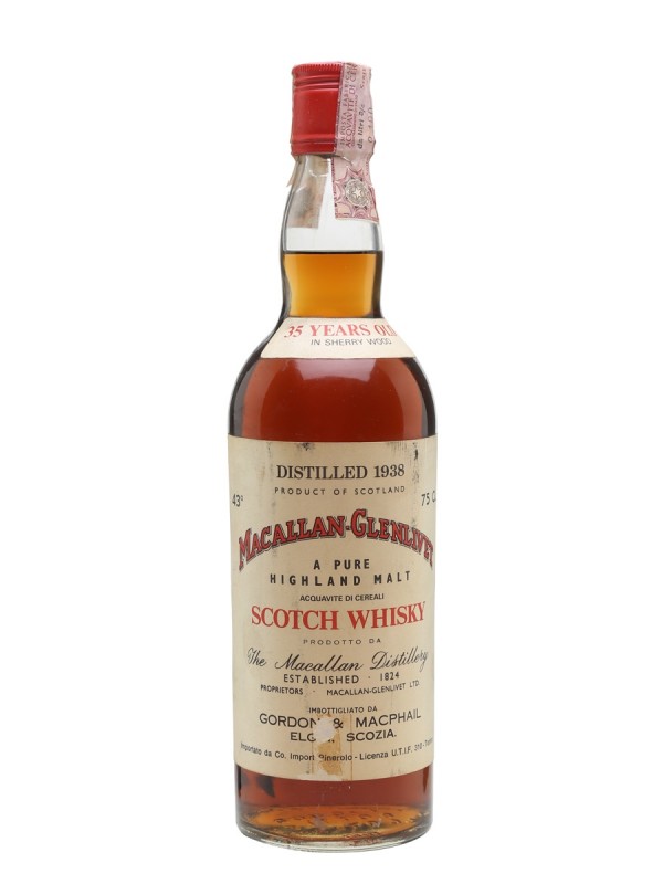 Macallan Glenlivet 1938 35 Year Old Sherry Cask G M Gordon & Macphail