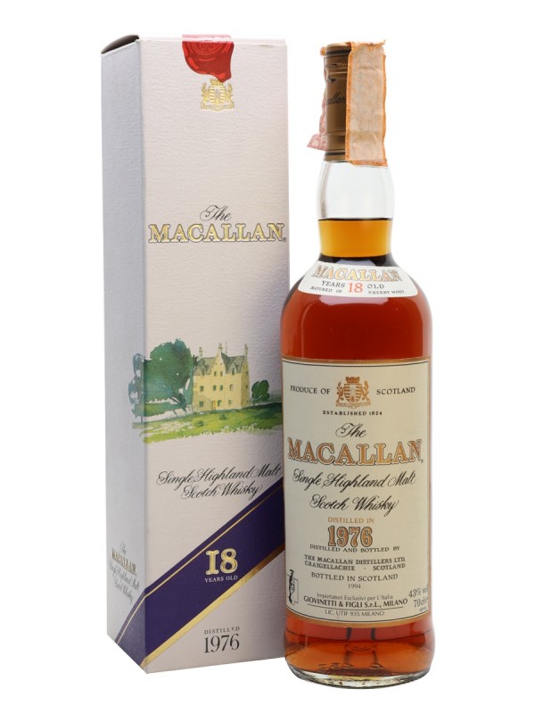 Macallan 1976 18 Year Old Vintage Label