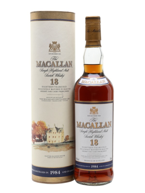 Macallan 1984 18 Year Old Vintage Label