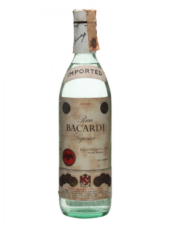 Bacardi Superior Rum Bottled 1970s