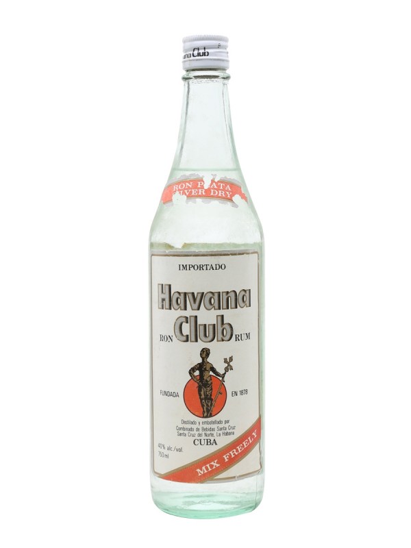 Havana Club Silver Dry Rum Bottled 1980s